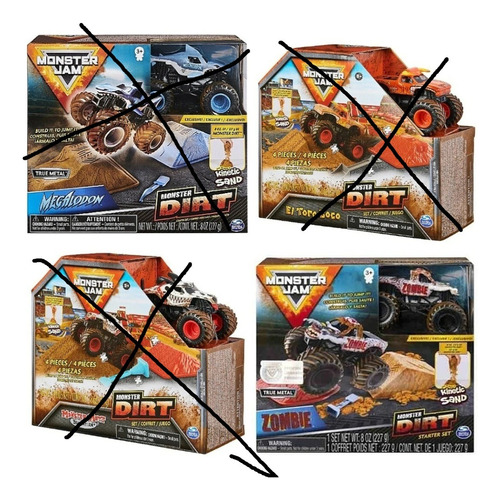 Set Juego Vehiculo 1:64 Rampa Arena Monster Jam Caffaro 8705