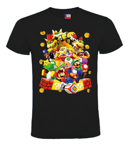 Polera Super Mario Bros Estampado Dtf