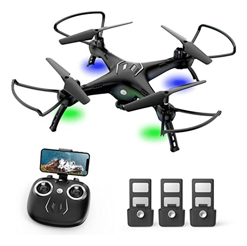 Drone With Camera For Adults/kids/beginners, 3 Batterie...