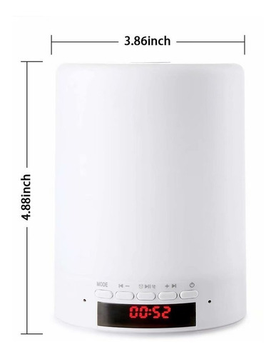 Lámpara Led De Noche Con Altavoz Bluetooth Inalámbrico Reloj