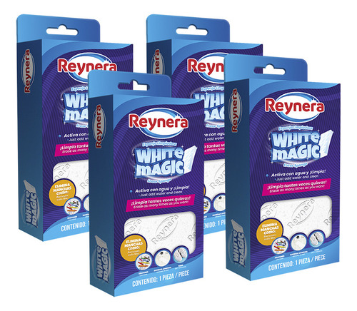 Esponja Limpiadora White Magic -  4 Pieza Reynera