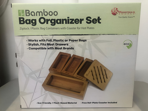 Organizador Bolsas Cocina Mainstream 5 Pz Bambu