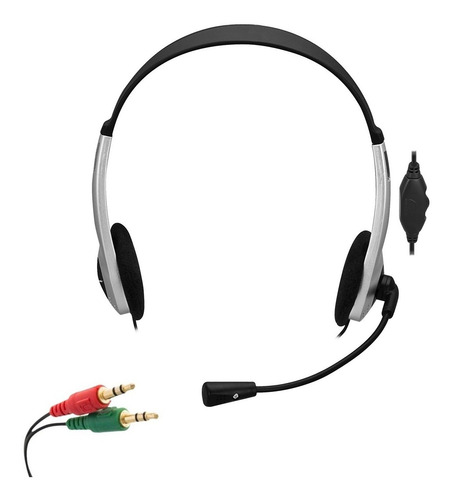 Fone Headset Multimidia Hbl-101 Prata/preto - Fortrek