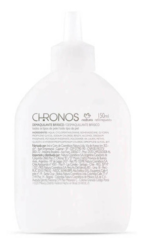 Refil Natura Chronos Demaquilante Bifásico 150ml