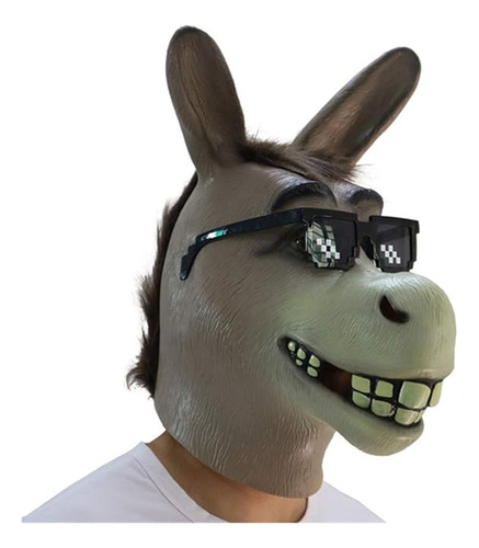 Máscara Inovadora Shrek Donkey Adult Deluxe Para Halloween