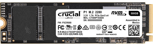 Disco Sólido Ssd Crucial Ct500p3ssd8 P3 500gb Pcie M.2