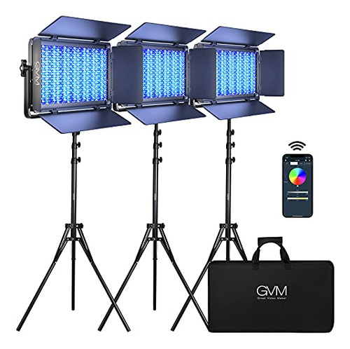 Gvm 1500d Rgb - Kit De Iluminacion De Video De 75 W Con Cont