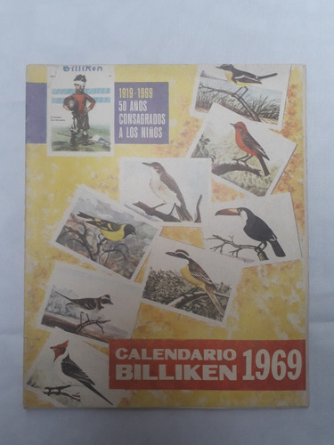 Almanaque Calendario De  * Billiken * Año 1969 Pajaros