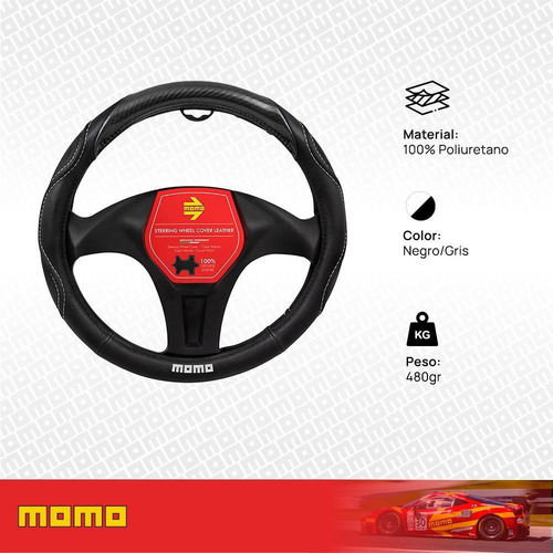 Imagen 7 de 10 de Funda Para Volante Auto Momo Cuero