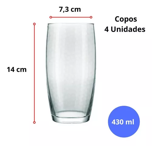 Jogo de Copos Long Drink Nadir Figueredo Favo Drink em Vidro