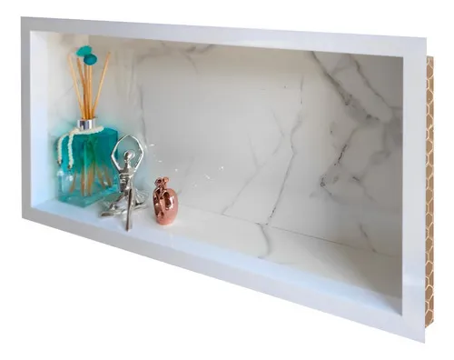 Nicho de baño Lomina de porcelana blanca de Carrara pulida, 60 x 32 cm Lomina Smart Home Solution