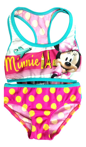 Malla Bikini Top Y Tiro Corto Minnie Mouse Nena 8080-216