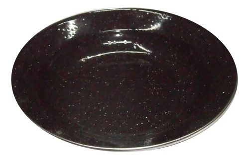 Plato Sopero De Peltre Blanco Filo De Acero Inoxidable 24 Pz Color Negro