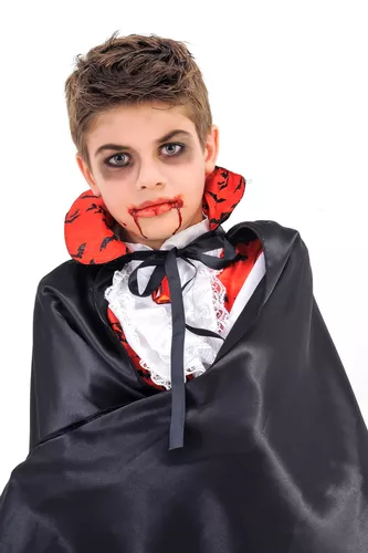 Fantasia de Halloween Infantil Masculino Vampiro Conde Drácula G 7