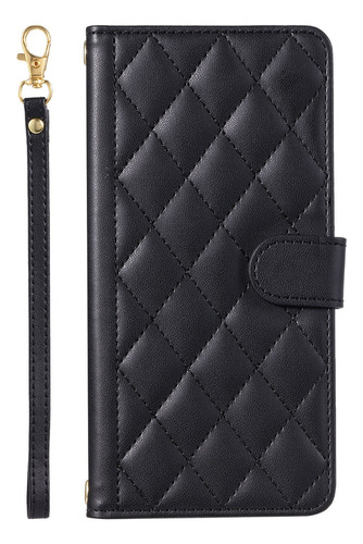 Funda De Piel Sintética De Piel Sintética Con Cuerda Larga Para Colgar Y Cuerda De Muñeca Corta Para Redmi Note 13 Pro 5g
