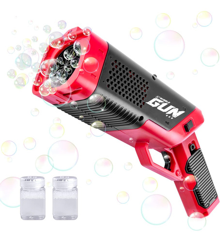 Fyd Bubble Gun - Ametralladora De Burbujas Con Burbujas Rica