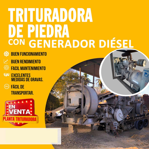 Trituradora De Piedra Incluye Generador Diésel 