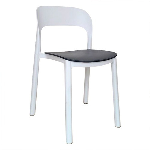 Silla Ziyaz Ona Blanco/asiento Gris Osc