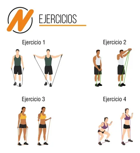 Bandas Elasticas Musculacion, Bandas Elasticas Fitness, Cintas Elasticas  Musculacion, Ejercicio en Casa, Gomas elasticas musculacion, Gym en Casa, Bandas Elásticas Resistencia