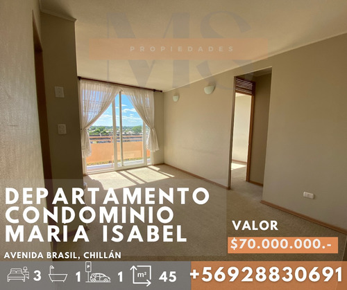 Departamento En Condominio María Isabel, Chillán. 