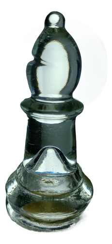 Piezas De Ajedrez De Vidrio Transparente Alfil (Usado)