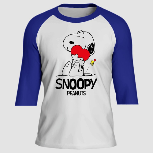 Playera Snoopy 3 Cuartos Unisex Colores C