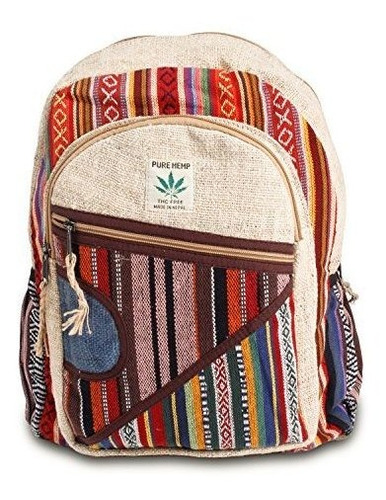 Maha Bodhi All Natural Mochila Cañamo Multiple Bolsillo