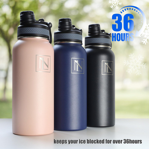 Botella De Agua Con Aislamiento Nextlume De 32 Oz Con Pajita