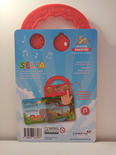 Mi Primer Libro De Sonidos Selva - Libro Infantil