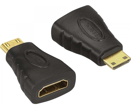 Adaptador Hdmi Hembra A Mini Hdmi Macho V1.4 Dorado