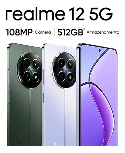 Celular Realme 12 5g 512gb 8gb Ram Hd Ips 6.7 108mp Com Nfc