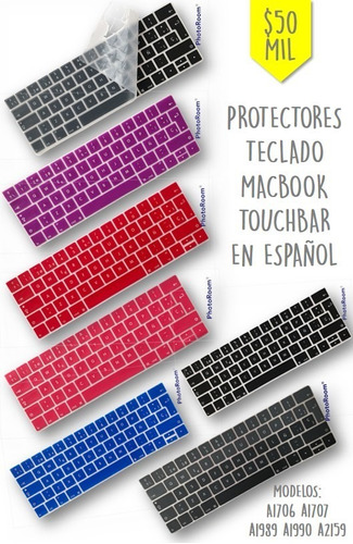 Protector Teclado Macbook Pro 13 15 Touch Bar Esp - Ing | Envío gratis