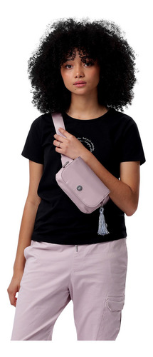 Totto Cangurera De Dama - Mujer | Doble Bolsillo Corneana Rosa Claro Lisa