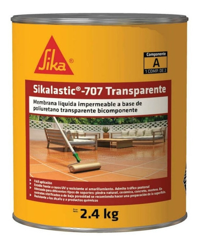 Sikalastic 707 Transparente Membrana Liquida Impermeable 4kg