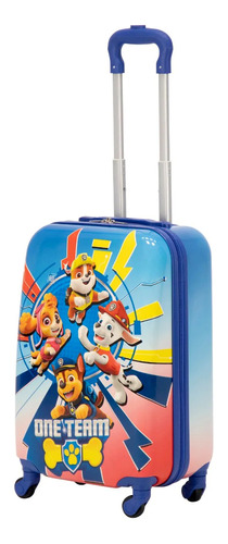 Maleta Viaje Infantil Rodante Paw Patrol Patrulla Canina C Color Azul