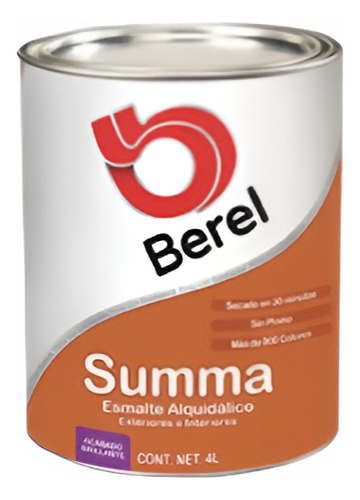 Berel Summa Galones Diferetes Colores + Brocha De Acabado Mate Color Chocolate