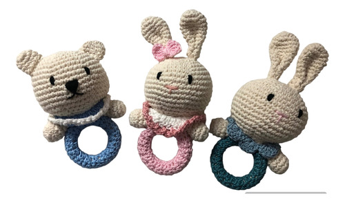 Sonajero Conejita Crochet Para Bebes Amigurumis