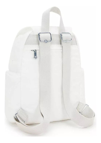 Kipling Mochila City Pack Tamaño Mini 100% Color Pure Alabaster Diseño de la tela Color Sólido