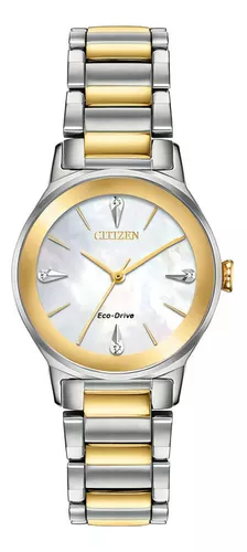 Citizen Reloj analógico Eco-Drive para hombre con correa de titanio  BM7470-84E, blanco, talla única, pulsera, Blanco, talla única , Pulsera