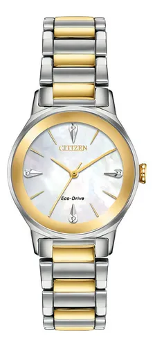 Citizen Reloj analógico Eco-Drive para hombre con correa de titanio  BM7470-84E, blanco, talla única, pulsera, Blanco, talla única , Pulsera