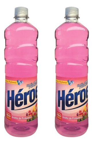 Limpiador Para Piso Héroe Aroma De Primavera 900ml Pack X2u