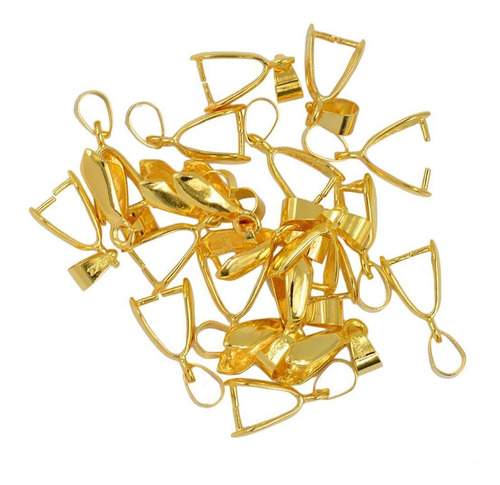 20x Collar De Oro Colgantes Clip De Abrazadera De