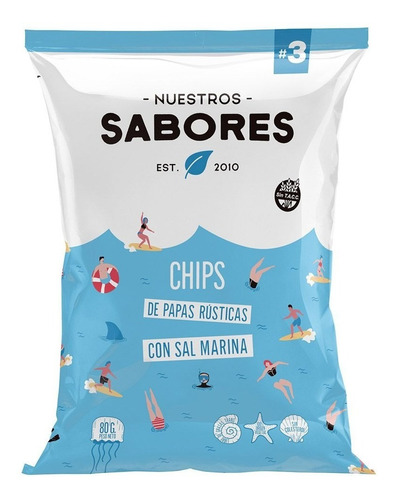 Chips De Papa Con Sal Marina Nuestros Sabores 80 Gr Sin Tacc