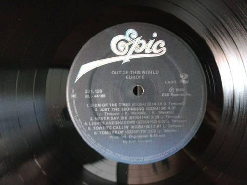 Lp Europe - Out Of This World (1988) Com Encarte (Usado)