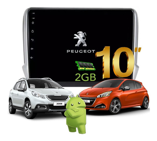 Imagem 1 de 9 de Central Multimidia Peugeot 208 2008 Android S170
