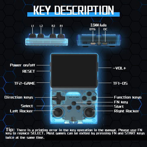 Fhyrgf [en 1 R40s Pro Handheld Game Console De 35 Pulgadas
