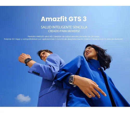 Smartwatch con GPS, Alexa y 12 Días de Batería Amazfit GTS 3