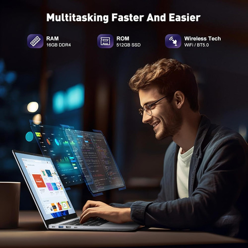 Barato Laptop Pulgadas 14.1 Ram 8gb+256gb Ssd Celeron N4000 Plateado