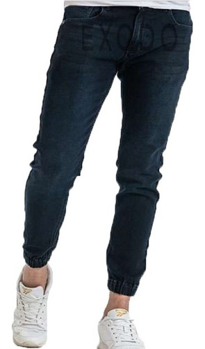  Jeans Jogger Hombre Azul Elasticado 