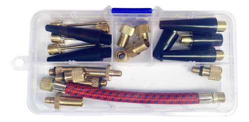 Kit Adaptadores Válvula Bicicleta 21 Piezas, Inflador. Acces